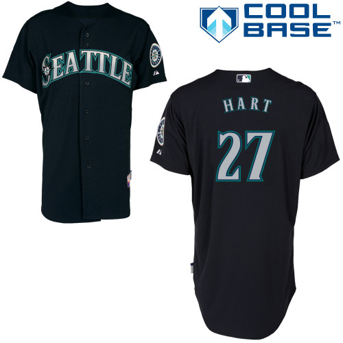 Corey Hart #27 MLB Jersey-Seattle Mariners Men's Authentic Alternate Road Cool Base Baseball Jersey